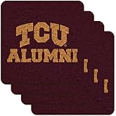 TCU Alumni Low Profile Novelty Cork Coaster Set