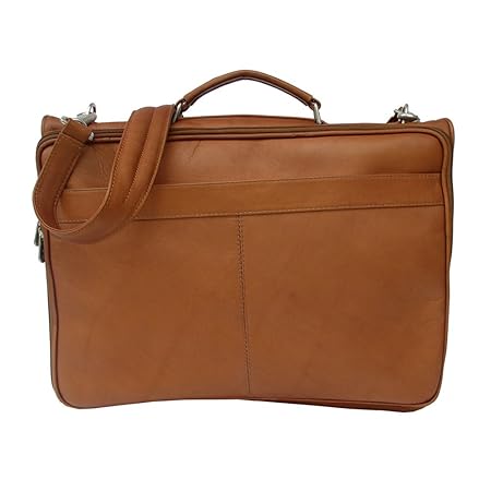 Piel Leather Double Executive Computer Bag, Saddle, One Size