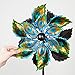 Bits and Pieces - Peacock Feather Wind Spinner - 14 Inch Decorative Kinetic Wind Mill - Unique Outdoor Windspinner Lawn and Garden Décor, Lawn Ornament