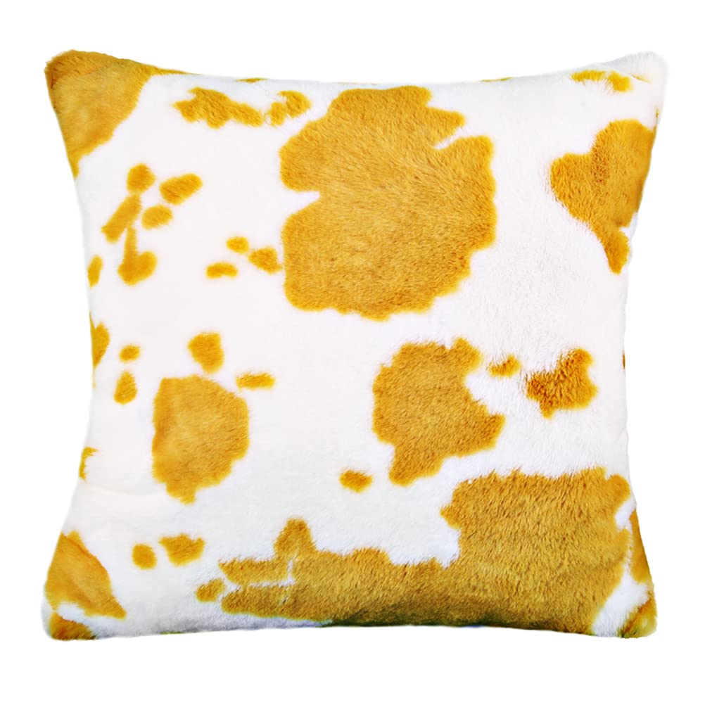 BESPORTBLE Cow Print Pillow Case Cover Couch Cushion Case Decorative Square Throw Pillow Covers for New Years Sofa Bedroom Livingroom Farmhouse Decoration