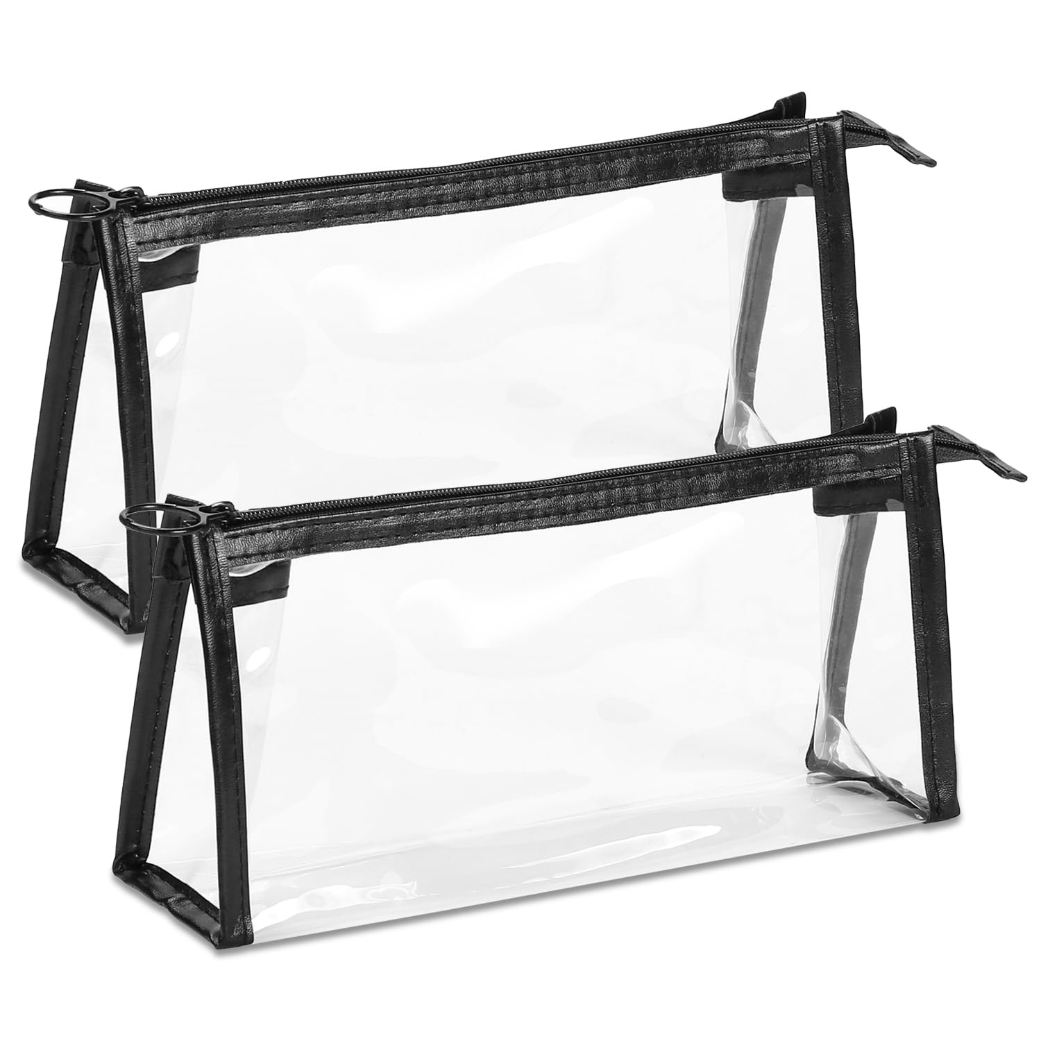 Photo 1 of Etercycle TSA Approved Toiletry Bag, Clear Pouches with Zipper for Traveling, Samll Clear Makeup Bags Cosmetic Bag Beach Bag for Home Storage Organizing, Office, Vacation, Travel (Black)