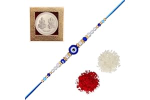 Amba Handicraft Rakhi/Rakhi for Brother/Rudraksha Rakhi/Send rakhi to USA/Rakhi for Brother with Gift Set/Rakhi Bracelet/rakhi for brother and bhabhi/Rakhi Set
