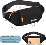 Hongking Bumbag Waist Fanny Pack Running Belt Waterproof 3 Pockets Black view 5