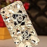 Iphone 6 Case, LU2000 Luxury 3D Diamond Crystals [Camelliae Series] Sparkle Bedazzled Jeweled Bling Phone Hard Case For Iphone 6 (4.7 inch) AT&T Verizon & Sprint - Black