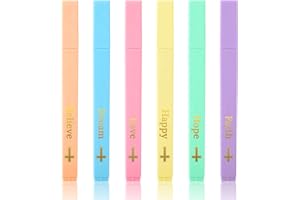 JIXZEN 6Pcs Bible Highlighters, No Bleed Bible Highlighters Assorted Colors, Macaron Colors with Soft Chisel Tip, Cute Aesthetic Highlighter for Bible Study Marking Painting Journaling