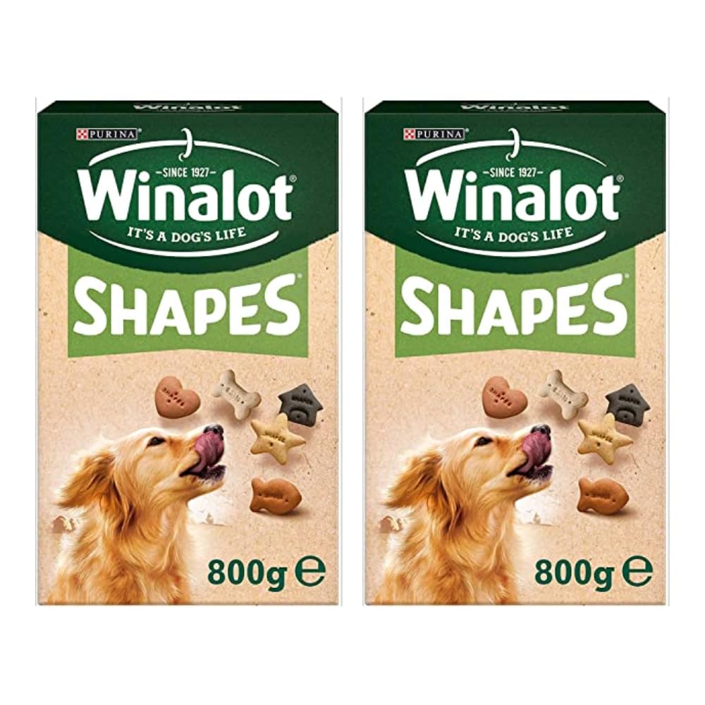 Winalot 2 x Shapes Dog Treat Biscuits, 800 g