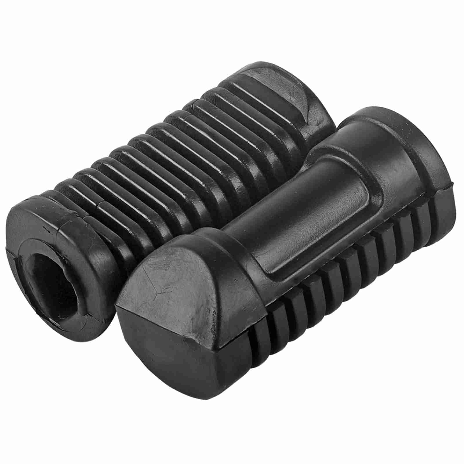 Aramox Motorcycle Non-Slip Foot Peg Pedals,1 Pair Black Motorcycle Front Footpegs Plate Footrest Rubber Pad Grip Cover Placement for CG 125