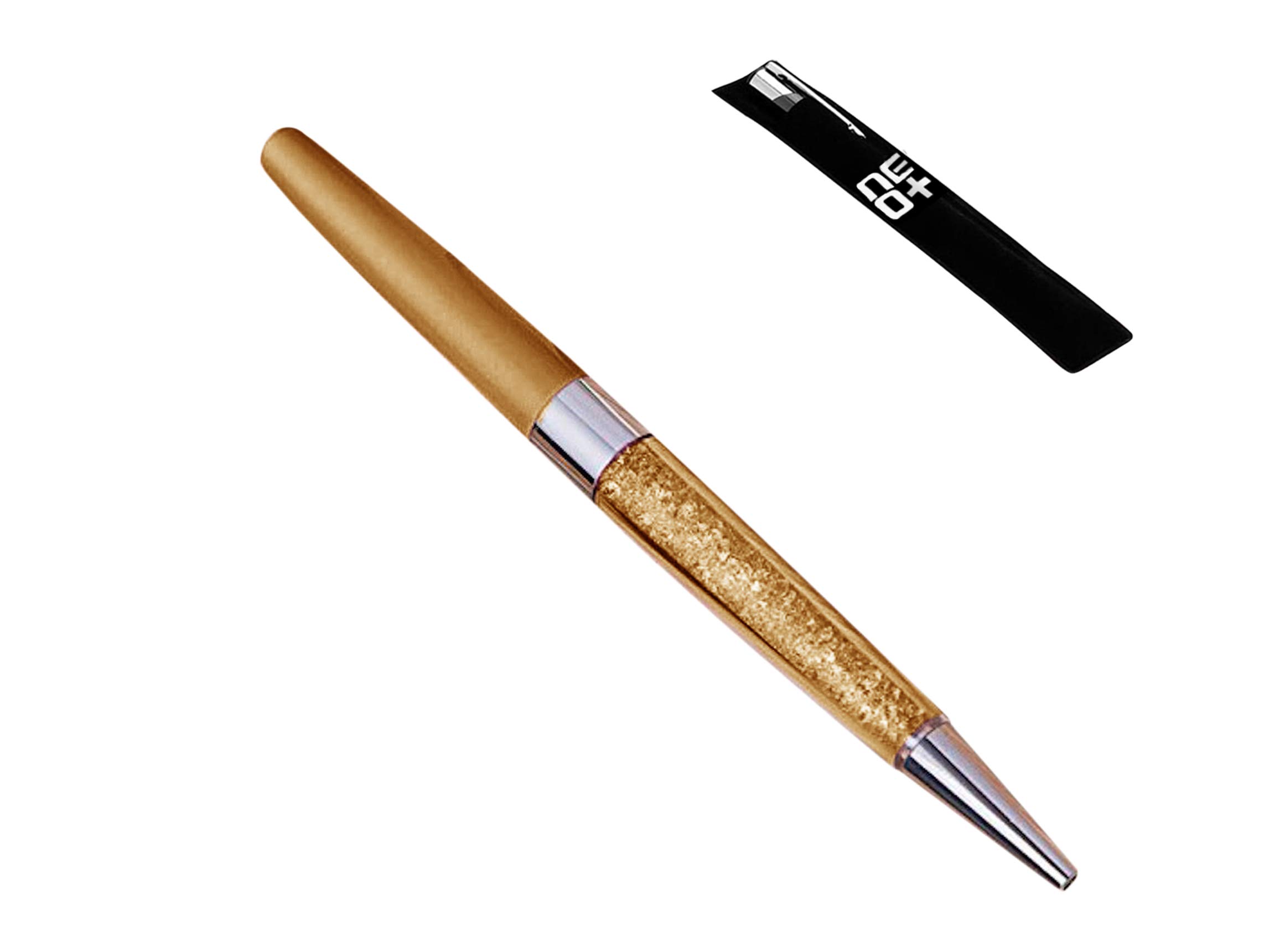 UK Seller ! Crystal Ballpoint Pen Made with 140 Sparkling Crystal Elements. Pen refill and pen pouch included. (CHAMPAGNE)
