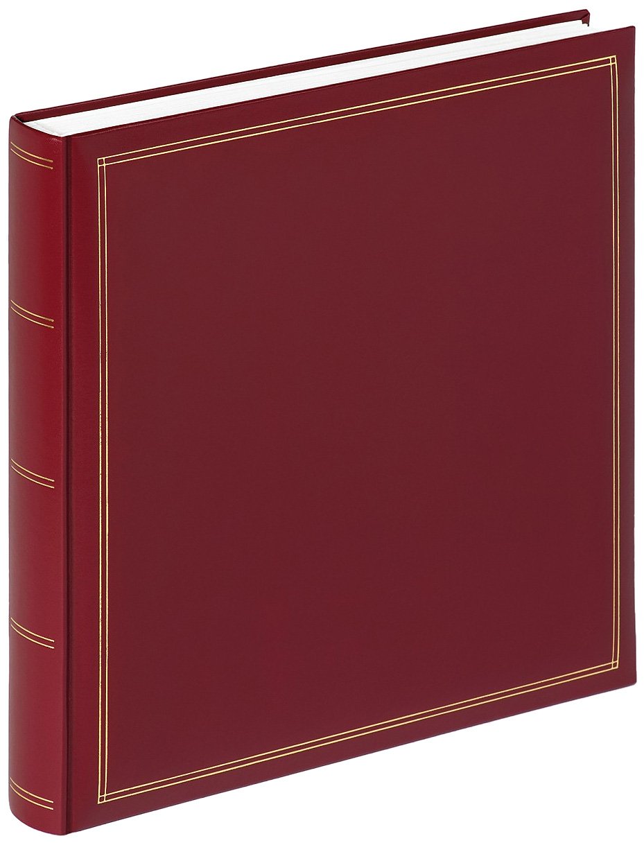walther Design Photo Album Red 34 x 33 cm Imitation Leather with Embossing, Monza FA-260-R