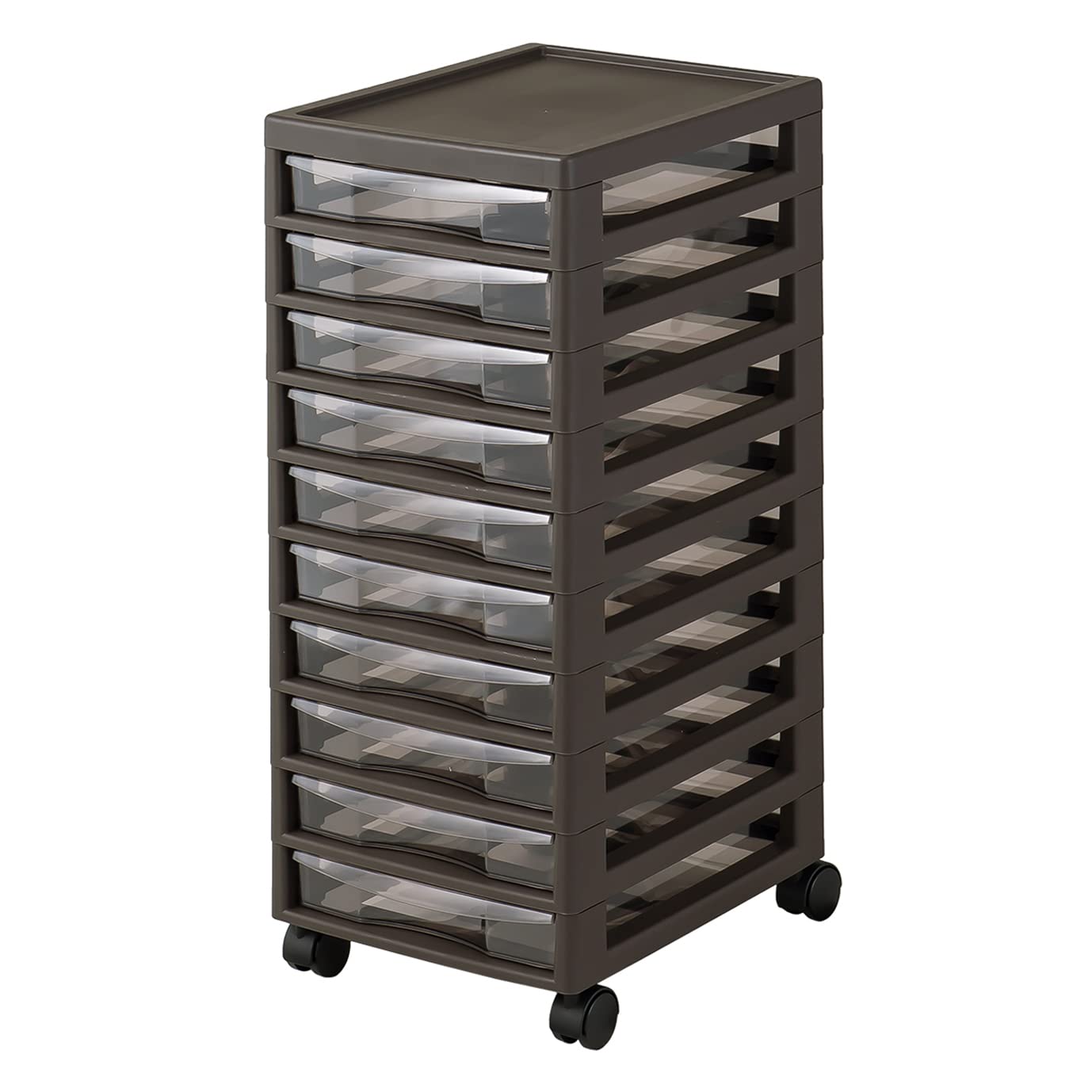 JEJ Aplos(アプロス) レターケースA4(浅型10段) ダークブラウン APA4-A10(DBR)商品画像