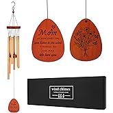 Moms Wind Chimes – Windchimes for Home & Garden, Mother Birthday Gift from Daughter & Son, Valentines Day Gift Ideas for Mothers