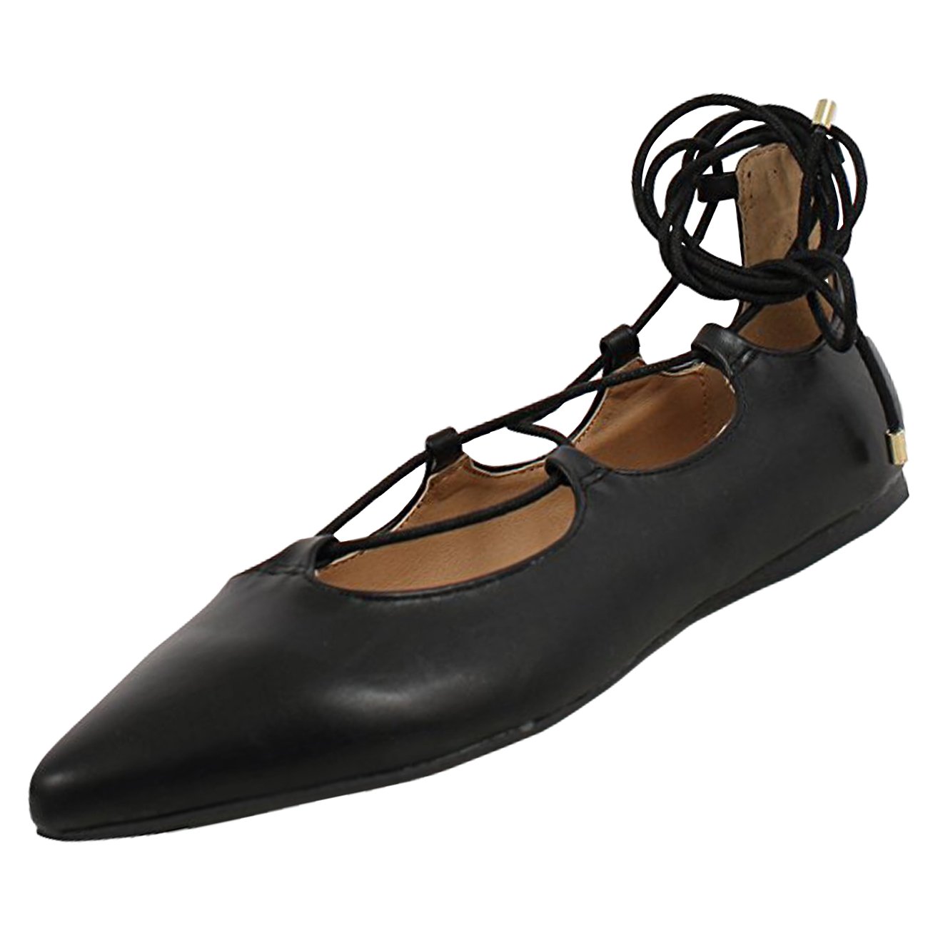 City Classified Comfort Pointy Lace Up Ballet - Image 3