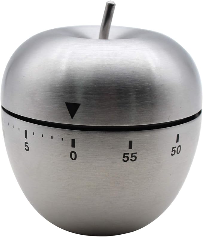Timer Da Cucina Meccanico - Acciaio Inox, 60 Minuti, Carica Manuale, Allarme Forte - Foto 7