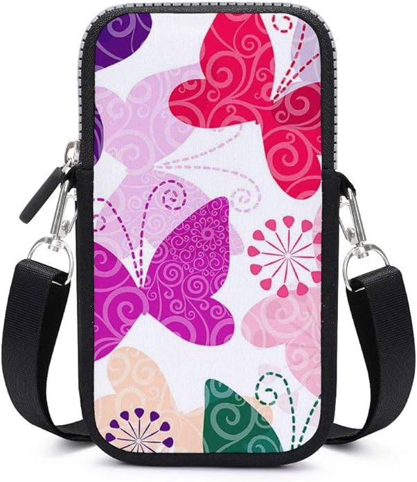 Bolso bandolera para teléfono celular, con correa de hombro extraíble