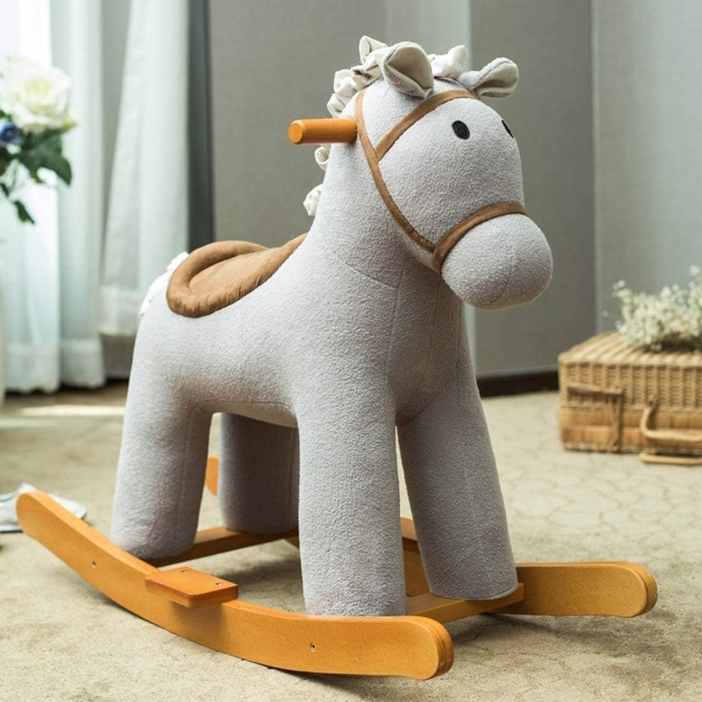 gray rocking horse