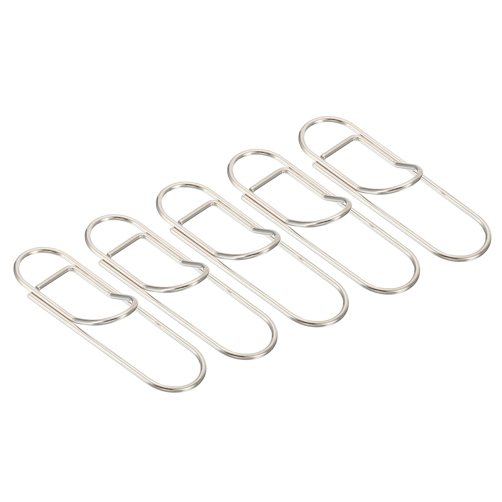 PATIKIL 2" Metal Pen Clip, 5 Pack Pen Holder Clip Pencil Clip Pen Clip Holder Pen Holder for Notebook Clipboard Book Journal, Silver