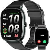 HUAKUA Smart Watch for Men Women with GPS Built-in Answer/Make Call Black | 1.95" HD, for iPhone/Android Phones, Fitness Tracker Heart Rate/Sleep Monitor, Step/Calories Counter 100+ Sport, Waterproof