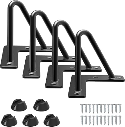 Signstek 16 Inch Black Metal Table Legs Trapezoidal 40cm Coffee Table DIY