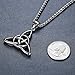 Aoiy Stainless Steel Irish Triquetra Celtic Knot Trinity Pendant Necklace, 24