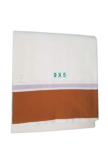 Men's Cotton Panchakacham Dhotis with Angavastram-3inch border (3 inch thilana_fancy_dhoti-9x5_3inch_thilana_fancy-d8)