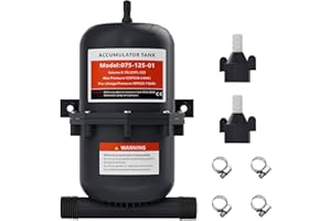 FLNGR Pre-Pressurized Accumulator Tank, 0.75L Max 125PSI, 1/2 MNPT Port Fitting,Suitable for RV, Boat, Travel Trailer, Caravan