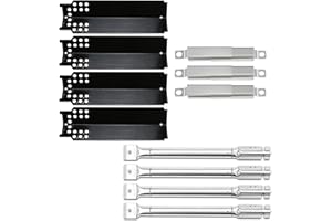 Hisencn Repair Kit Replacement for Charbroil Parts 463773717, 463672717, Grill Burner, Heat Plate Deflector, Crossover Tubes for Char-Broil Classic 280 2-Burner, 360 3-Burner, 405 4-Burner Gas Grills