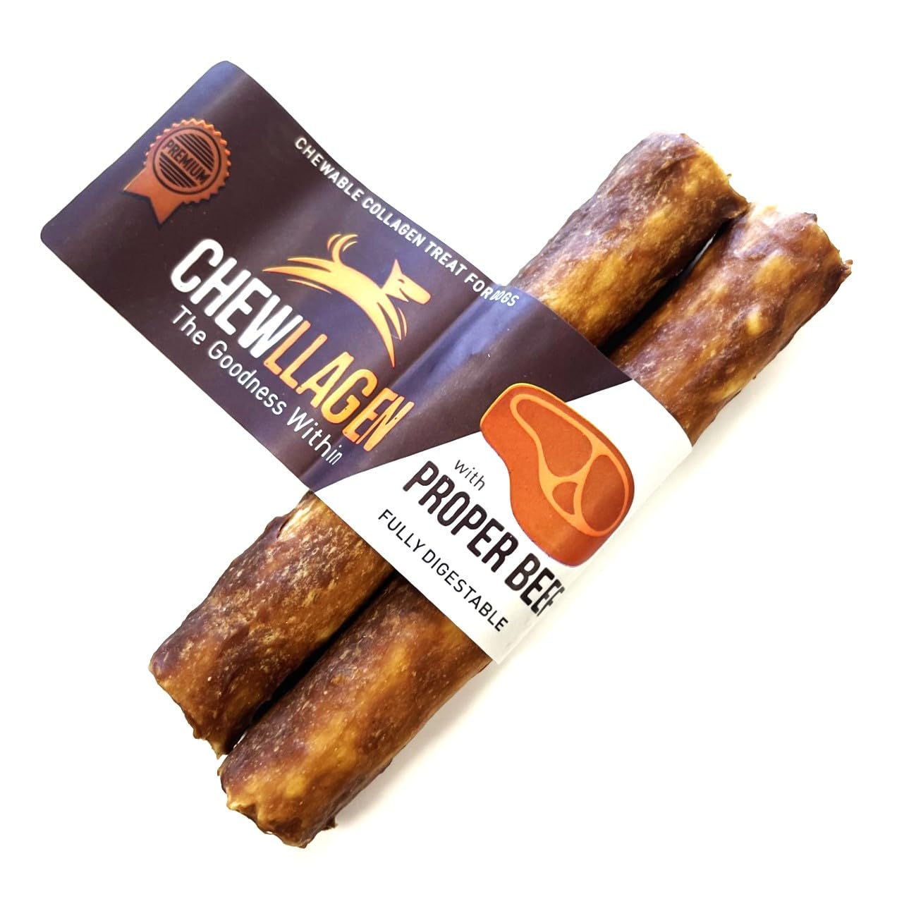 Chewllagen Beef Medium Roll 5" (Pack of 3 x 2 - 6 Total) Healthy Choice Dog Chew and Treat