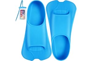 Swim Fins, Happyouth Swim Training Fins Short Fins Silicone Swim Flippers Swimming Fins with Mesh Bag for Lap Swimming Kids Adult Men Women