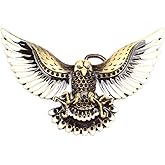 Longcreek Wildlife Eagle Belt Buckle for Men, Flying Hawk Belt Buckle, Soaring Eagle Belts Buckle, Norse Viking Eagle Belt Buckles, Western Cowboy belt buckle, Vintage Punk Rock belts buckles