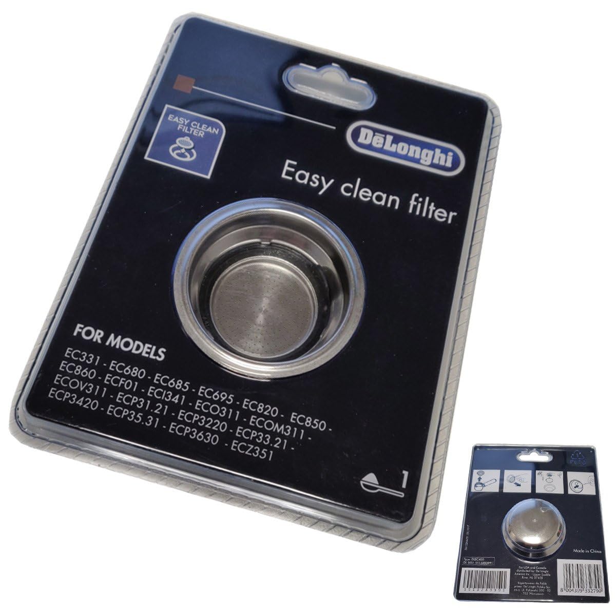 DeLonghi Filter 1 Cup Serving Powder Coffee Machine Vintage Icona ECO311 ECOV311