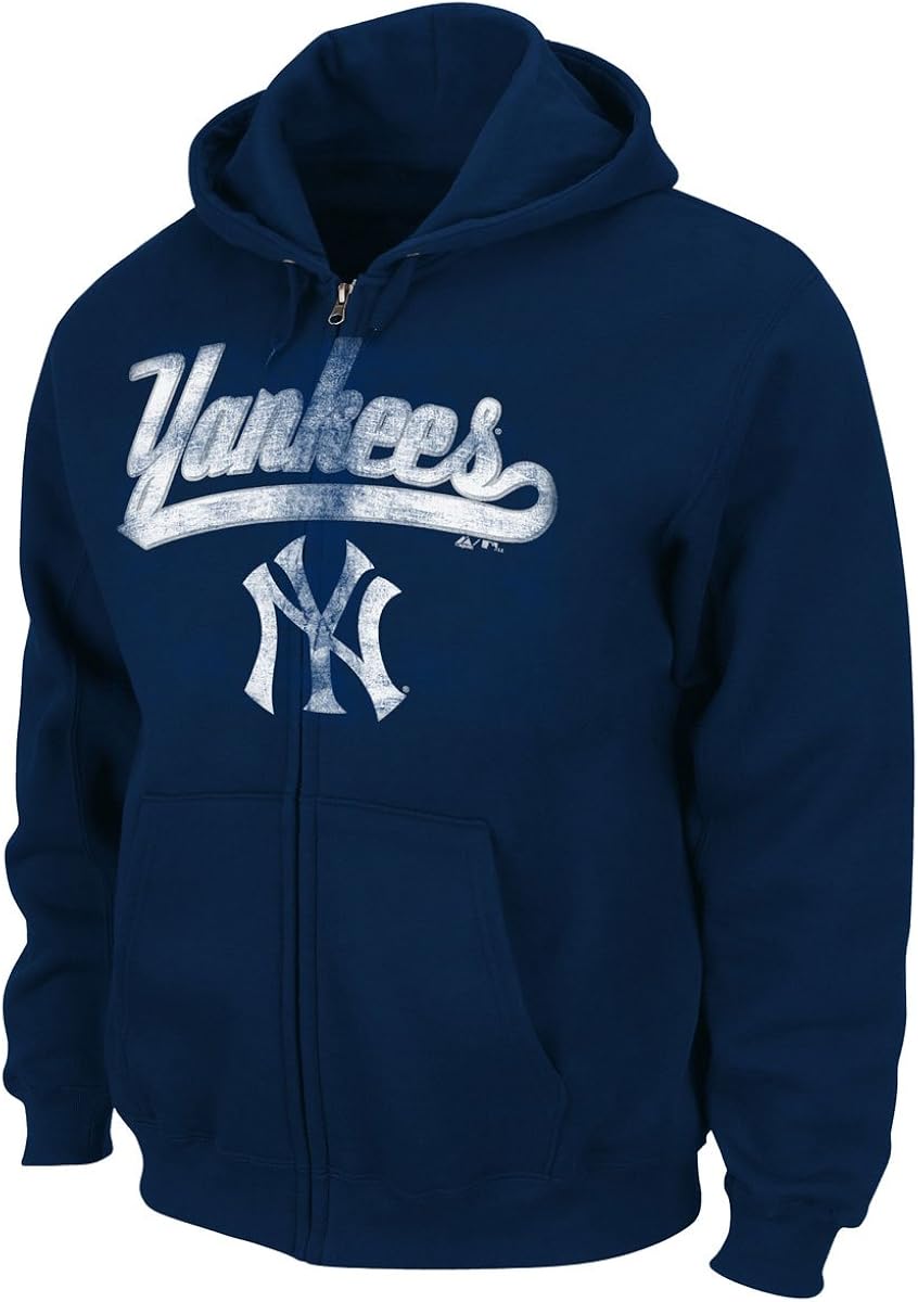 Majestic MLB New York Yankees Long Sleeve Fullzip Hooded Fleece Amazon
