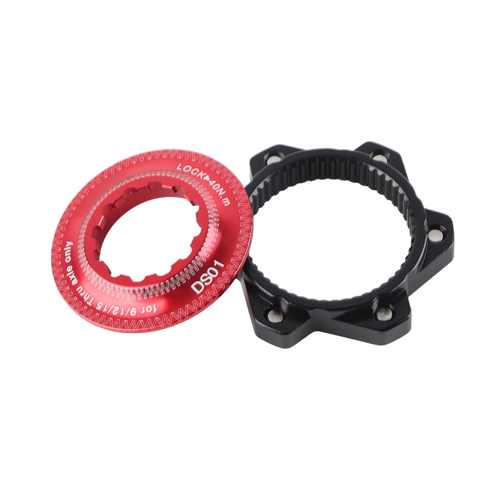 Yosoo Health Gear Center Lock to 6 Adapter, Bicycle Center Lock Adapter 6 Aluminium Alloy Centerlock Adaptor Bike Disc Brake Rotor Adapter Set Bicycle Accessory