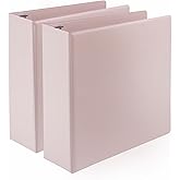 Samsill Plant-Based 3 Inch Durable D-Ring, Made in USA, View Binder, Eco-Friendly, USDA Certified Biobased, 2 Pack, Rose
