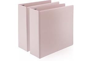 Samsill Plant-Based 3 Inch Durable D-Ring, Made in USA, View Binder, Eco-Friendly, USDA Certified Biobased, 2 Pack, Rose
