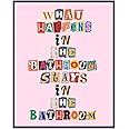 Amazon.com: Funky Trendy funny Bathroom Decor - Cute Bathroom Signs ...