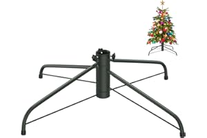 Apragaz Christmas Tree Stand for Artificial Trees, 19.7 Inches Metal Christmas Tree Base Stand with Screw, Folding Artificial Christmas Tree Stand Replacement for 4-10 Ft Xmas Trees(Green)