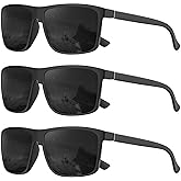 KALIYADI Polarized Sunglasses for Men and Women, Mens Sun Glasses with UV Protection for Driving Fishing Golf (3 Packs)
