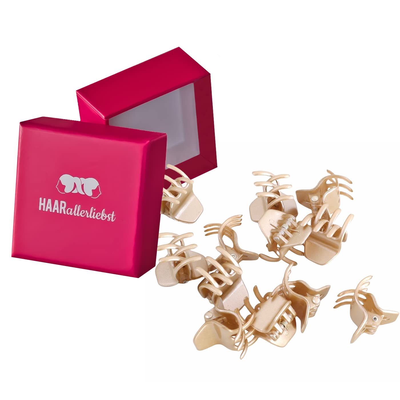 HAARallerliebst Small Hair Clip Set of 12 - Small Hair Clip for Women - Hair Clips Women's Golden - Small Hair Clips - Hair Clips Women - Mini Hair Clips
