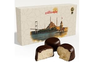 SINCE 1871 GÜLLÜOGLU Gulluoglu Candy Floss Dubai Chocolate Covered Chalk Shape (Pişmaniye), Luxury Turkish Cotton Candy Chalk Shape, Special Halva Candy 0.55lb (Chocolate Covered)