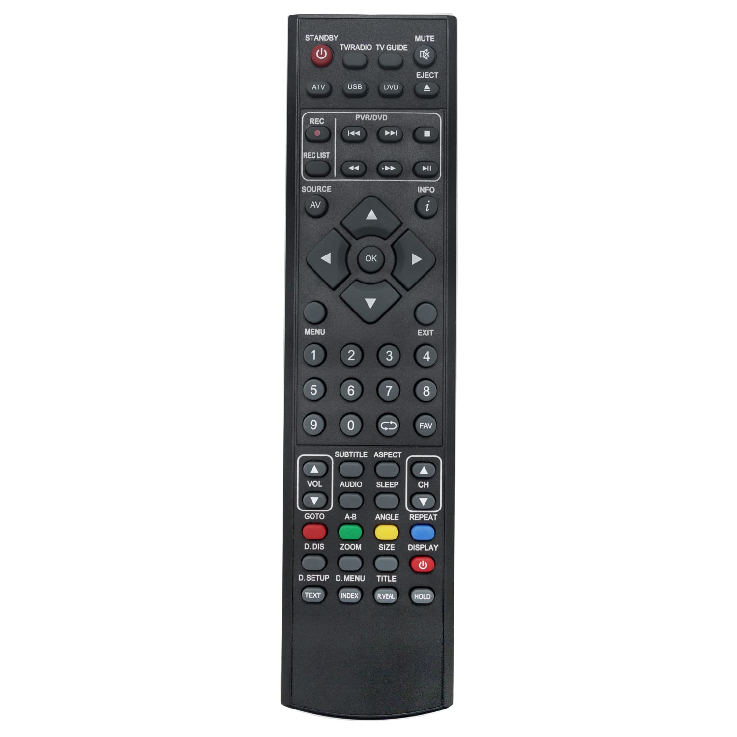 VINABTY Replacement Remote Control Fit for Blaupunkt TV 32/124I-WB-5B-HBKUP-UK;40-48G-GB-FTCDUP-UK;42-63G-GB-3B-F3TCU-UK;X32/56G-GB-TCU-UK;BLA-32-56j-GB-5B-F3HKUP 32/123J- GB-3B-HCDU-UK