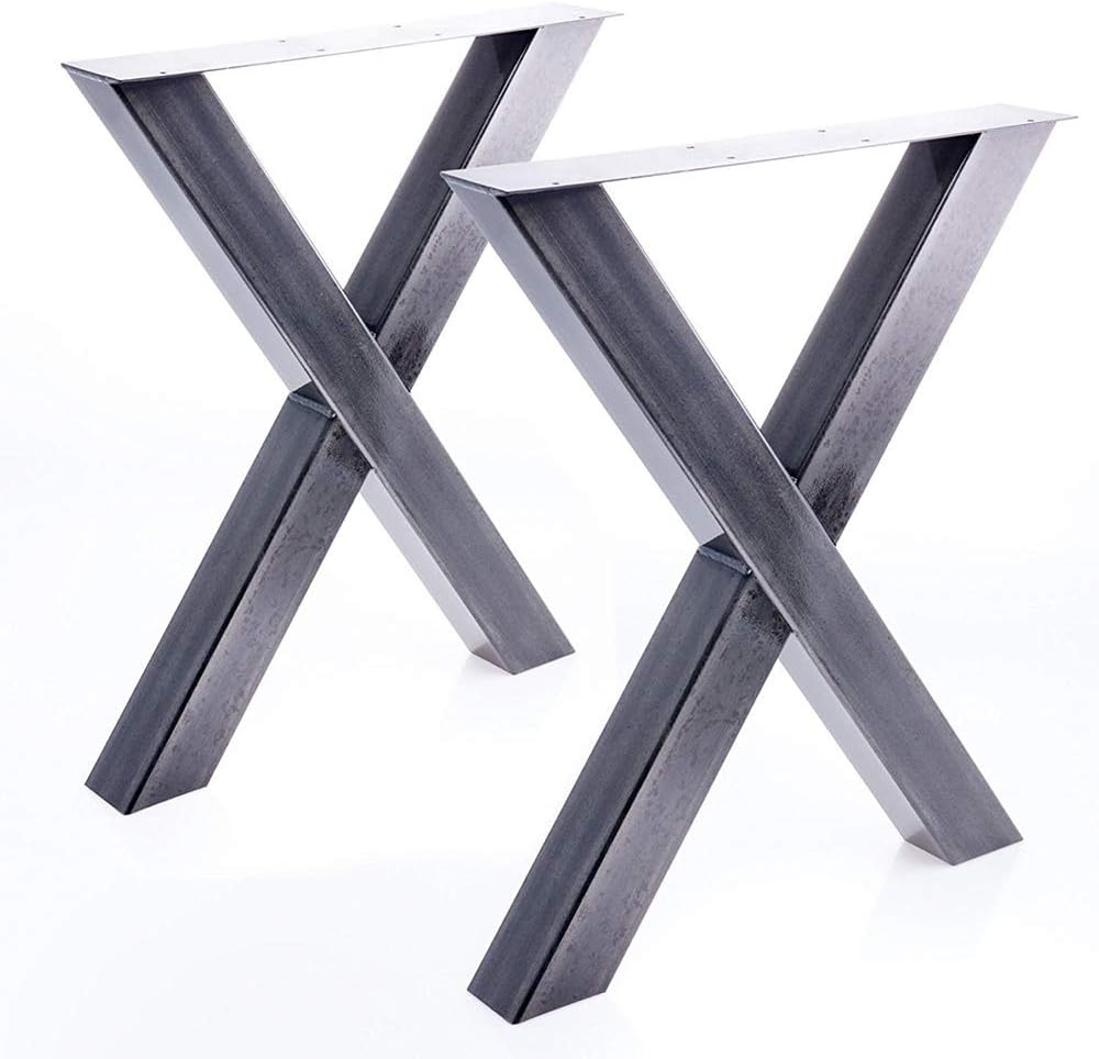 Bentatec 2 X Tischgestell In X Form Im Stahl Design Amazon De Kuche Haushalt