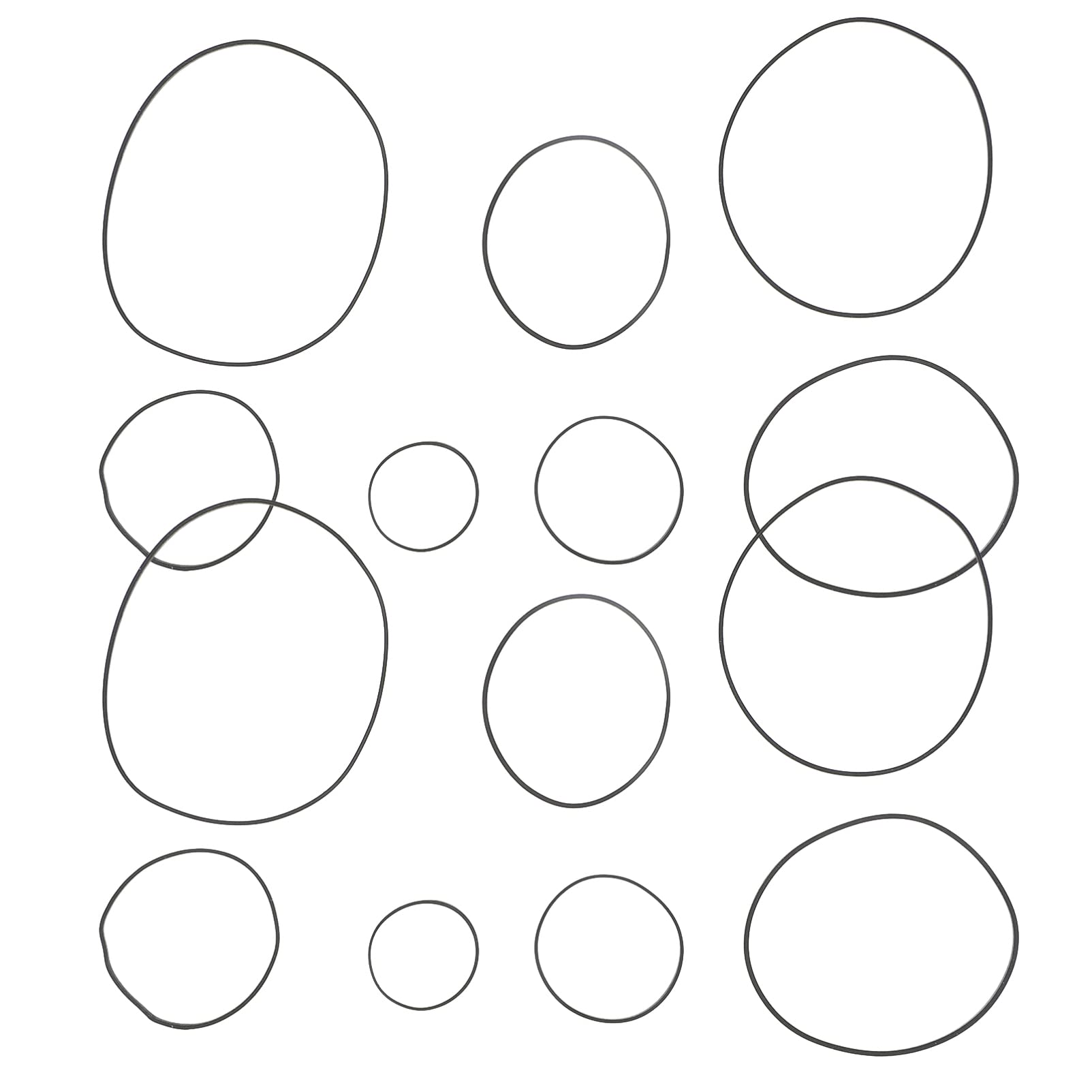 Healifty 2 Packs Recorder Belt, 40-130MM Cassette Tape Belt, DVD Rubber Belt Recorder Repairing Accessories for CD Video Personal Stereo