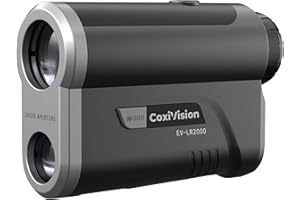 CoxiVision 1400-3000 Yard HD Laser Rangefinder for Hunting, 7X Magnification, Red OLED Display, Bow/Rifle Mode, Angle Compensation, Scan