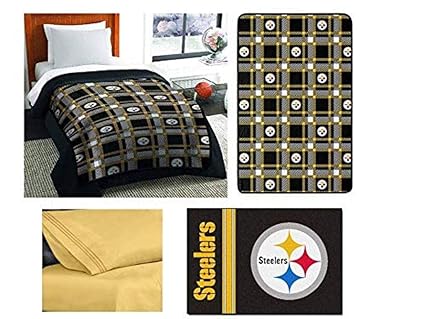 Amazon Com Northwest Nfl Pittsburgh Steelers 6pc Twin Bedding Set