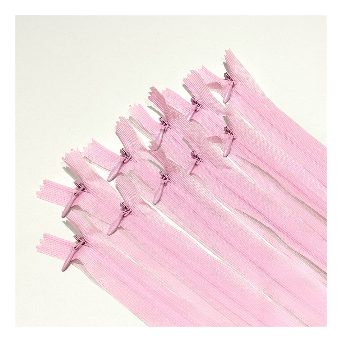 Pack of 10 Invisible Closed Zippers, Zippers in Many Sizes and Colors #3, Fine, Elegant and Discreet Zipper to Sew On Clothes, Dresses, Skirts, Sewing, (22 cm, 134)