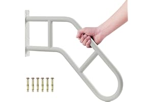 Joyofcife Hand Rails for Outdoor Steps & Elderly (Max 800LBS),U-Shape Wall Mount Stair Railing, Porch, Deck & Garden Grab Bar, Safety Handle for Garage, 1 Pack