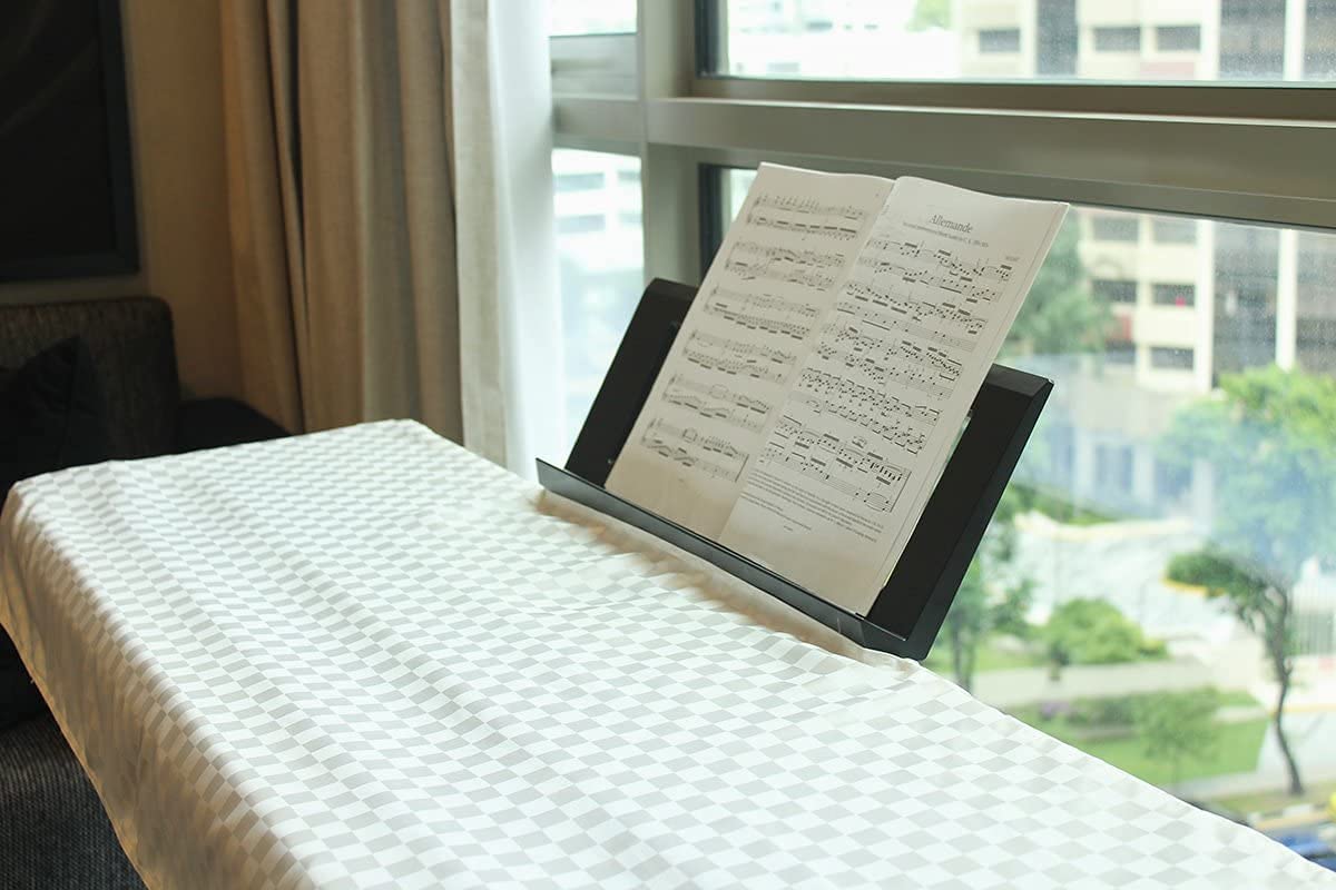 Yamaha P515 Digital Piano Cover by Clairevoire [Pearl White] | Fitted Bookstand Opening | Easy Access Side Foldovers | Double Layered & WATERPROOF | 52.6 in x 14.8 in