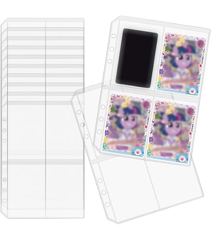 Amazon.com : A5 Binder 6 Ring Business Card Sleeves with Memo Slot, 40 Pack  240 Pockets Ultra-Clear K-pop Photocard Sleeves, Double Sided 3 Pocket Page  Protector for Business Card, Credit Card and