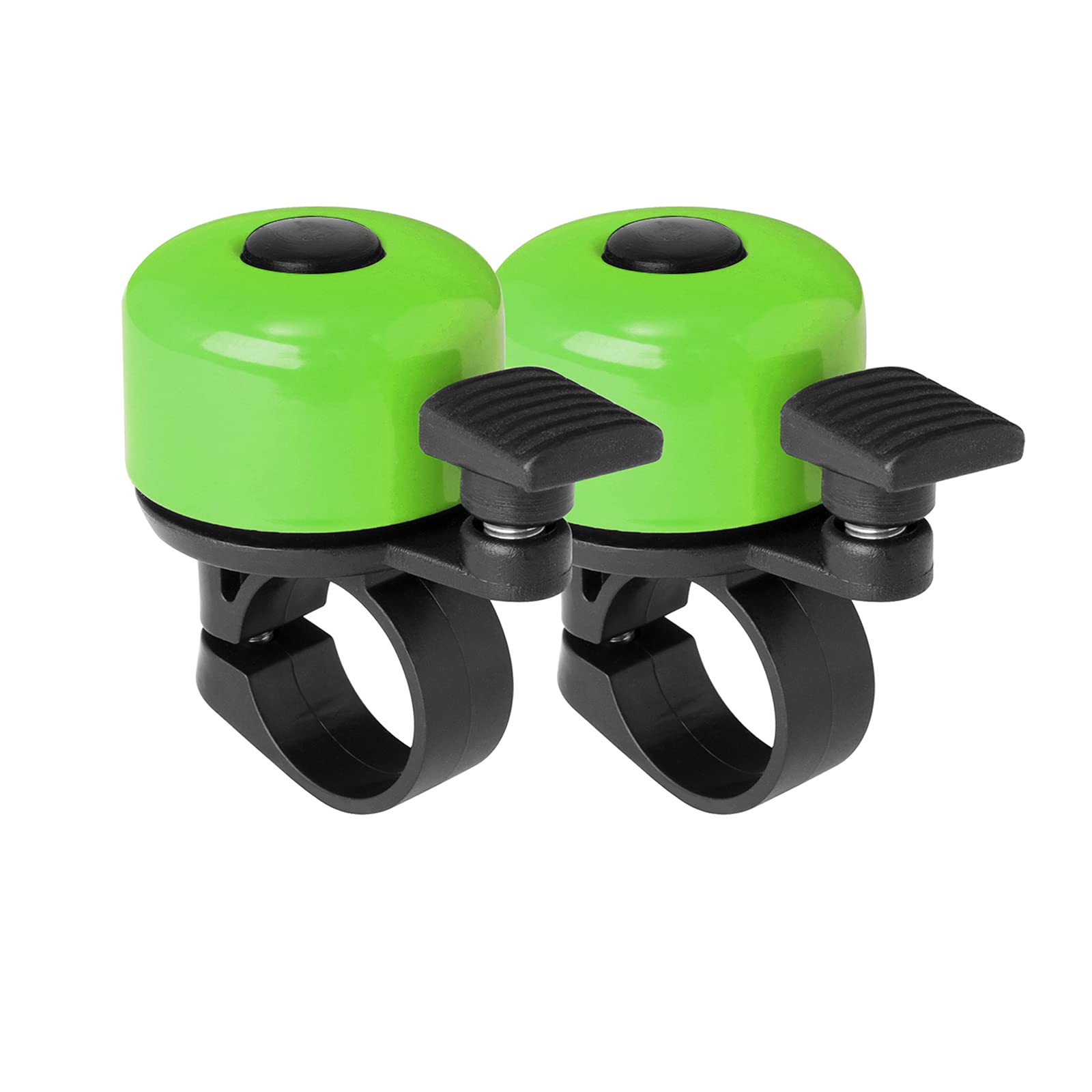 Binudum Bike Bell 2 Pack - Loud & Melodious Sound, Classic Mini Bicycle Bell for Kids & Adults, Road, Mountain Bike, Scooter, MTB, BMX