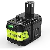 ARyee 12.0Ah 18V P108 P109 Replacement for Ryobi 18V Battery P102 P103 P104 P105 P107 P106 Compatible with Ryobi ONE+18Volt Cordless Power Tool Battery